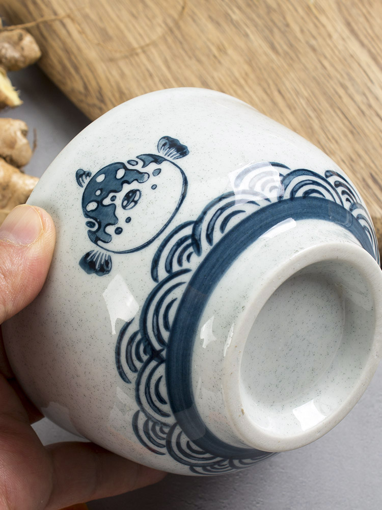 Japanese place them under the glaze color water stew household ceramics with cover water bird 's nest sugar steamed egg cup bowl of soup bowl ltd. restaurant