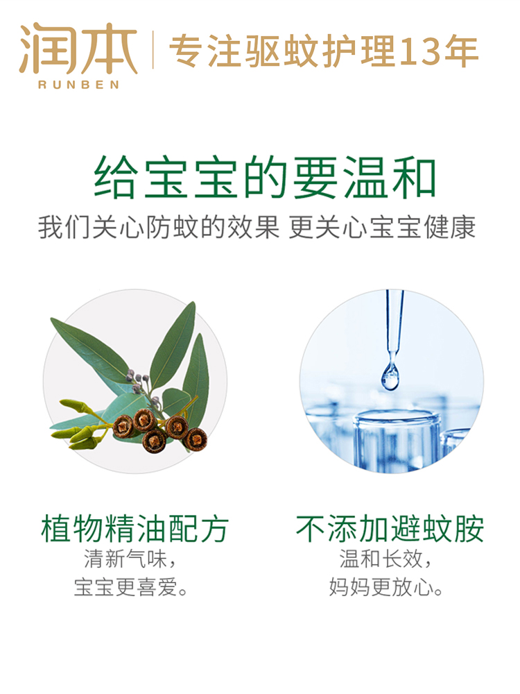润本 植物精油驱蚊贴 60片/盒 不含DEET 图3