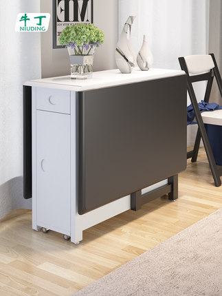 实木折叠桌餐桌家用小户型伸缩4人多功能2人