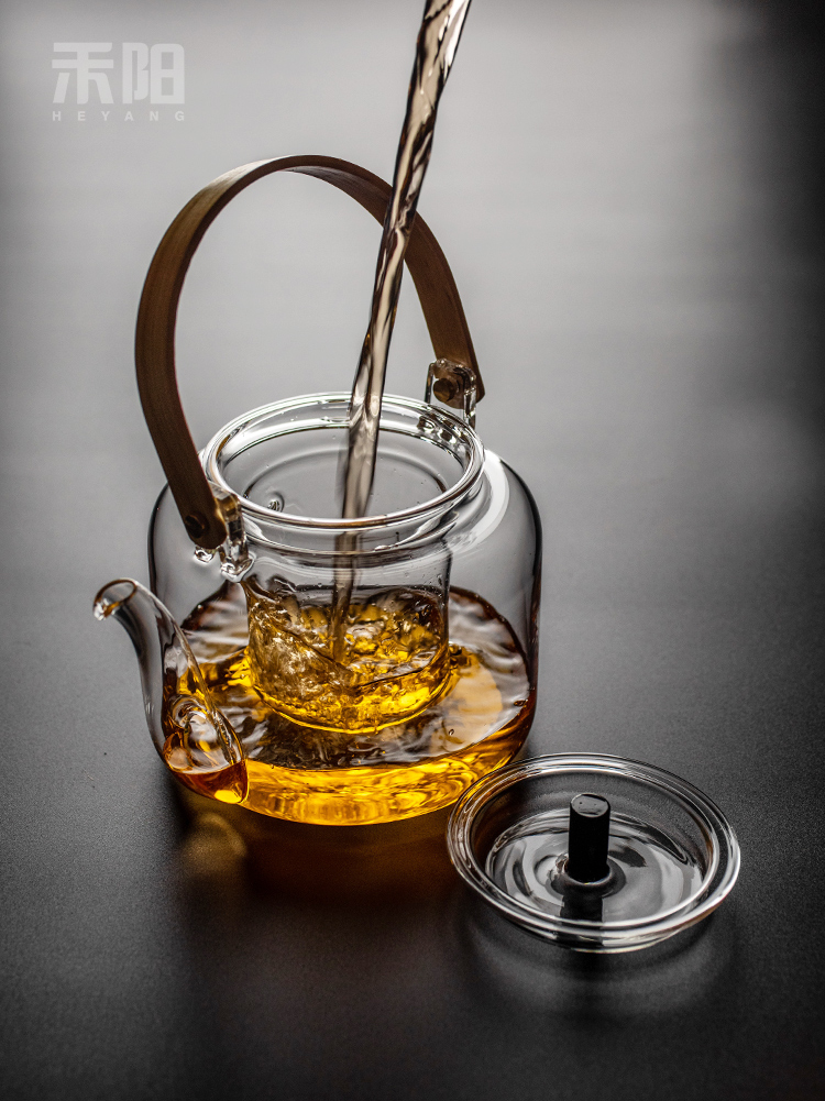 Send Yang steaming kettle heating TaoLu filter glass teapot Japanese flower pot boil tea ware girder are home