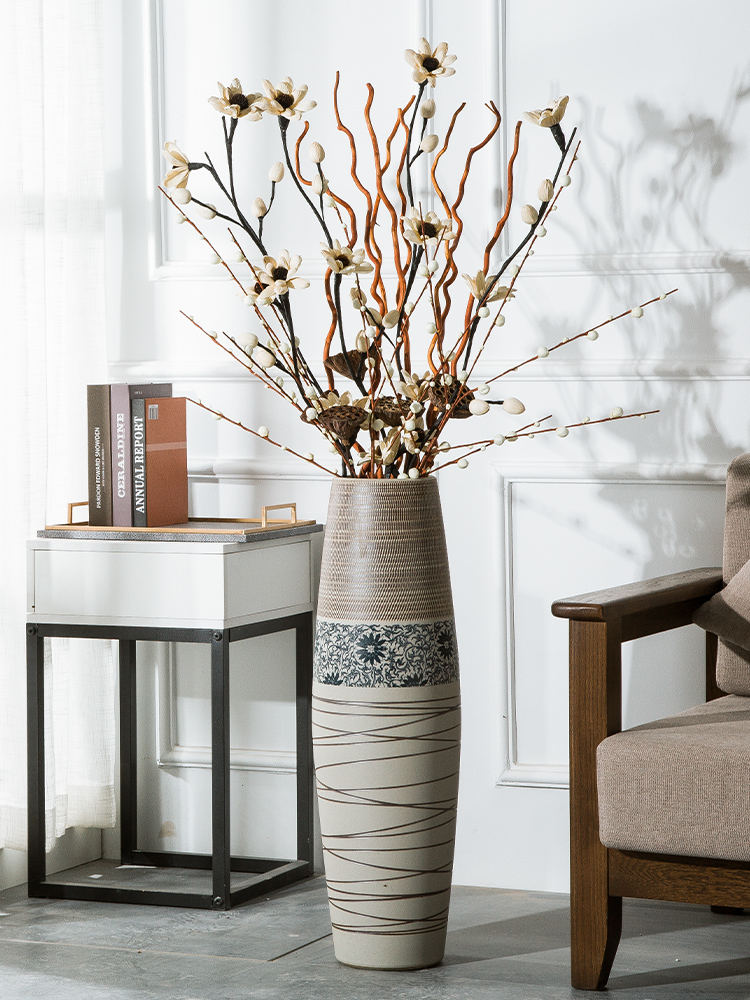 Big ceramic vase landing simulation flower suit dried flowers sitting room adornment furnishing articles I and contracted household act the role ofing is tasted flower arrangement