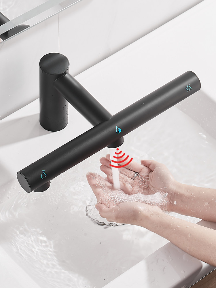 Vòi cảm biến máy sấy xà phòng 3 trong 1 khách sạn tích hợp chậu rửa máy sấy tay hoàn toàn tự động vòi cảm ứng lavabo bồn rửa tay cảm ứng