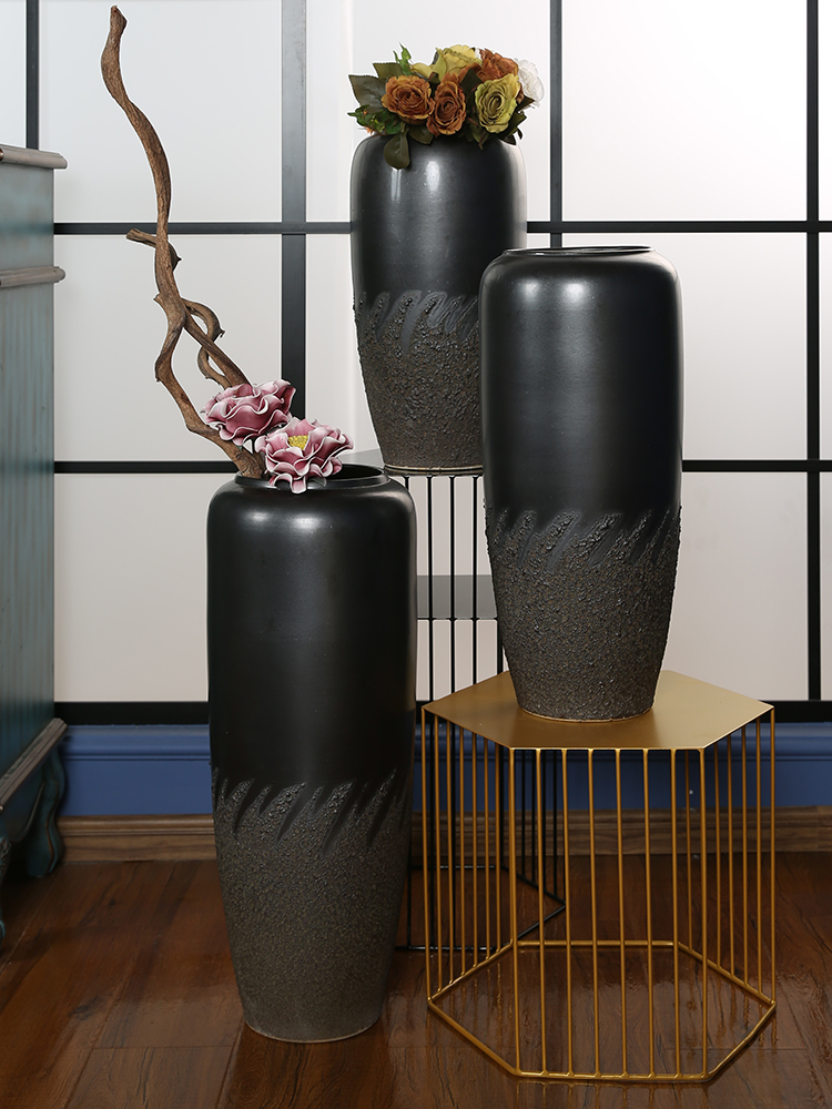 Restoring ancient ways of jingdezhen ceramic big pottery vase household dried flower arranging flowers furnishing articles I and contracted sitting room be born