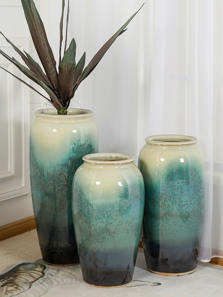 I and contracted jingdezhen ceramics of large vase furnishing articles sitting room hotel flower POTS European - style decoration