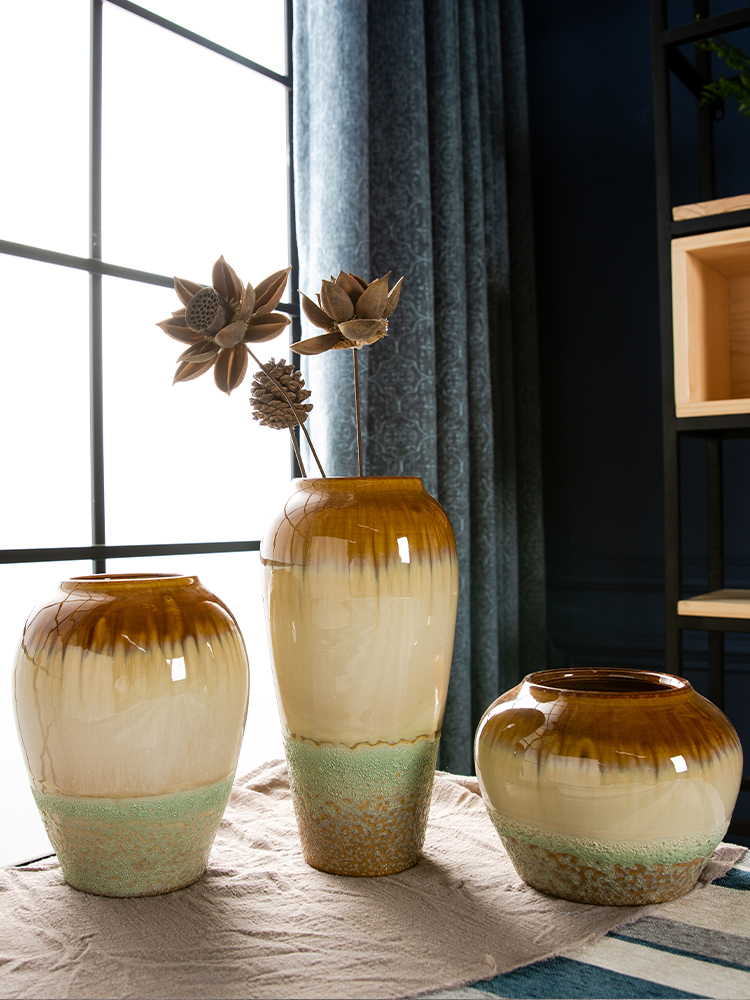 I and contracted jingdezhen ceramic floret bottle of flower arranging example room hotel lobby landscape pottery decoration decoration