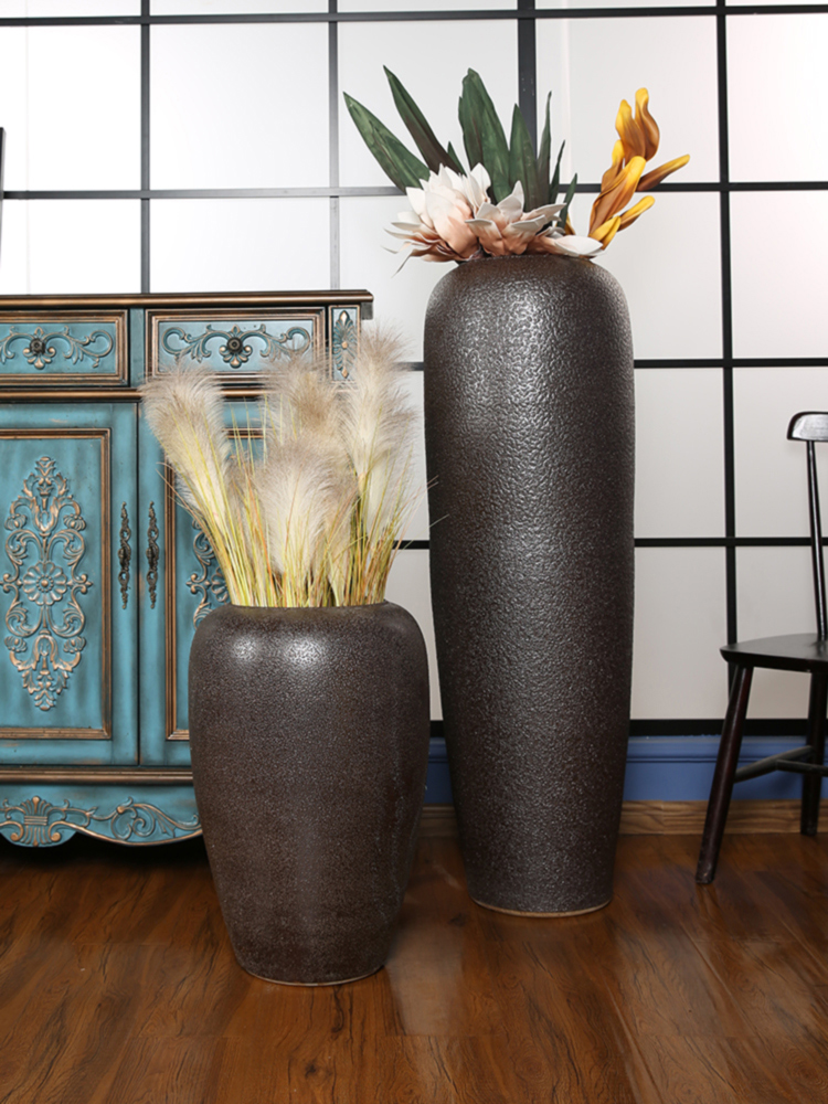 Dried flower vases, jingdezhen ceramic household is suing furnishing articles sitting room TV cabinet decoration to the hotel retro pottery flower arrangement