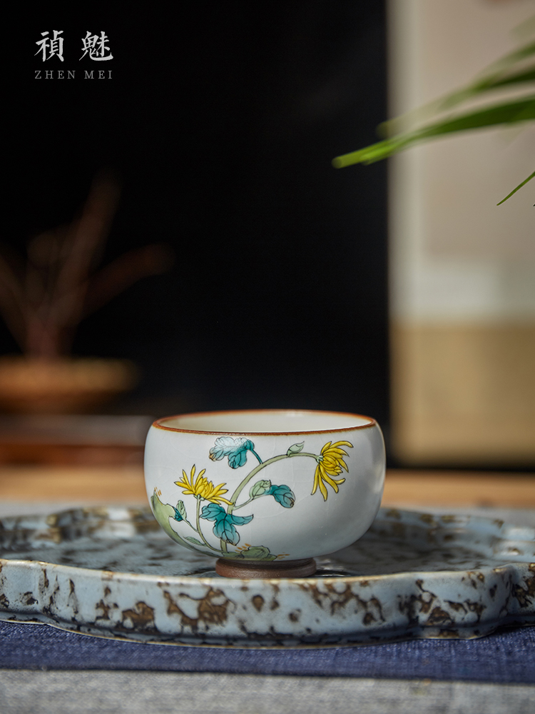 Shot incarnate the hand - made by patterns your up with jingdezhen ceramic cups kung fu tea master sample tea cup cup single CPU