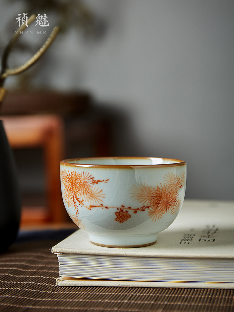 Shot incarnate your up hand - made kung fu tea cups of jingdezhen ceramic tea set personal sample tea cup masters cup single CPU