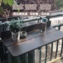Gỗ Yishang tình yêu có thể gập lại bàn bar bàn ăn tích hợp ban công nhà dải hẹp bàn treo lan can mặt trời bên cửa sổ bàn ăn gỗ tân cổ điển	