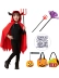 Halloween trẻ em người lớn cosplay nam và nữ áo choàng sừng quỷ mũi mũi trình diễn trang phục