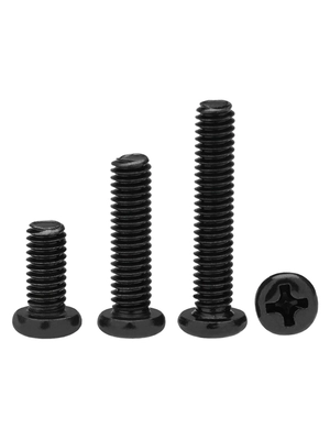 bulong neo móng Vít chữ thập đầu tròn PM màu đen gia truyền và bu lông đầu dù cứng M1M1.2M1.4M2M3M4M5M6 bu lông lục giác chìm bulong vòng Bu lông, đai ốc