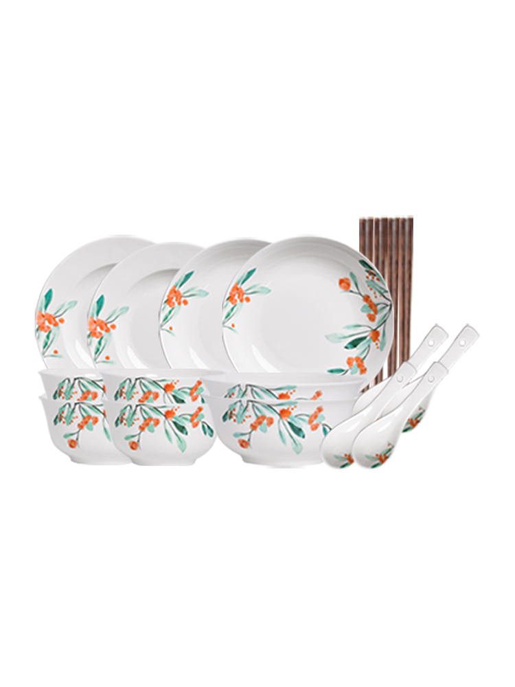 Japanese dishes suit household bowl dish dish ceramic disc contracted dishes chopsticks tableware individuality creative combination