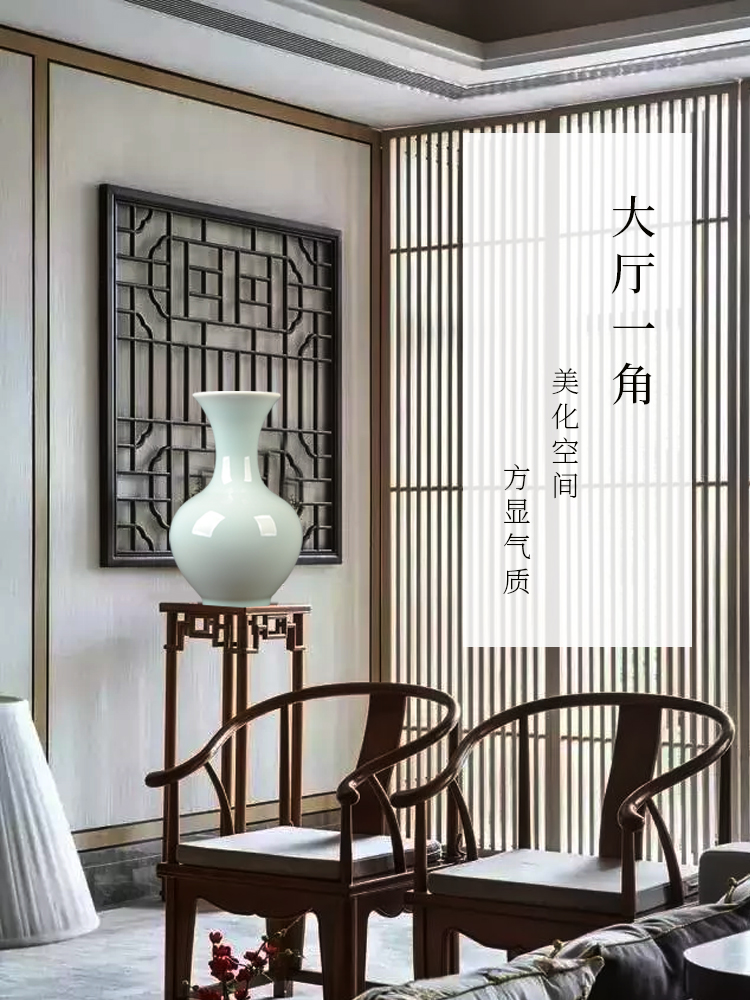 Jingdezhen ceramic vase furnishing articles creative color glaze porcelain flower arranging flowers sitting room Chinese style household decorations
