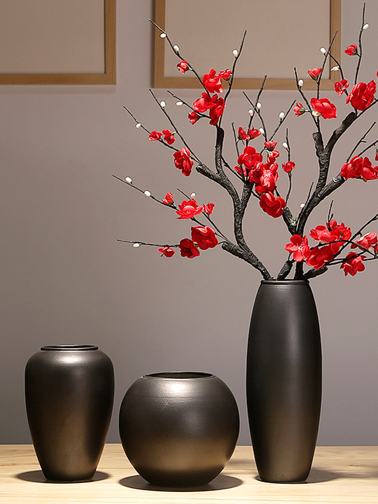 Creative European ceramic vase light key-2 luxury decorative dried flowers flower arrangement sitting room porch is contracted and I furnishing articles by hand