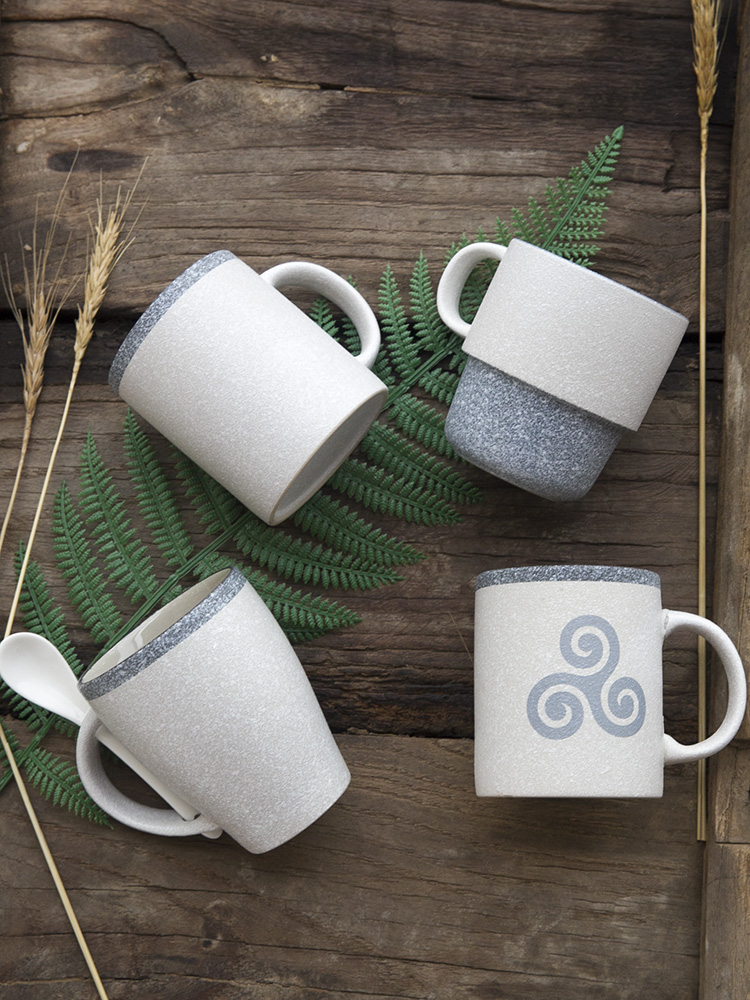 "Second half" Nordic snowflake creative glaze ceramic keller cup coffee cup milk home office