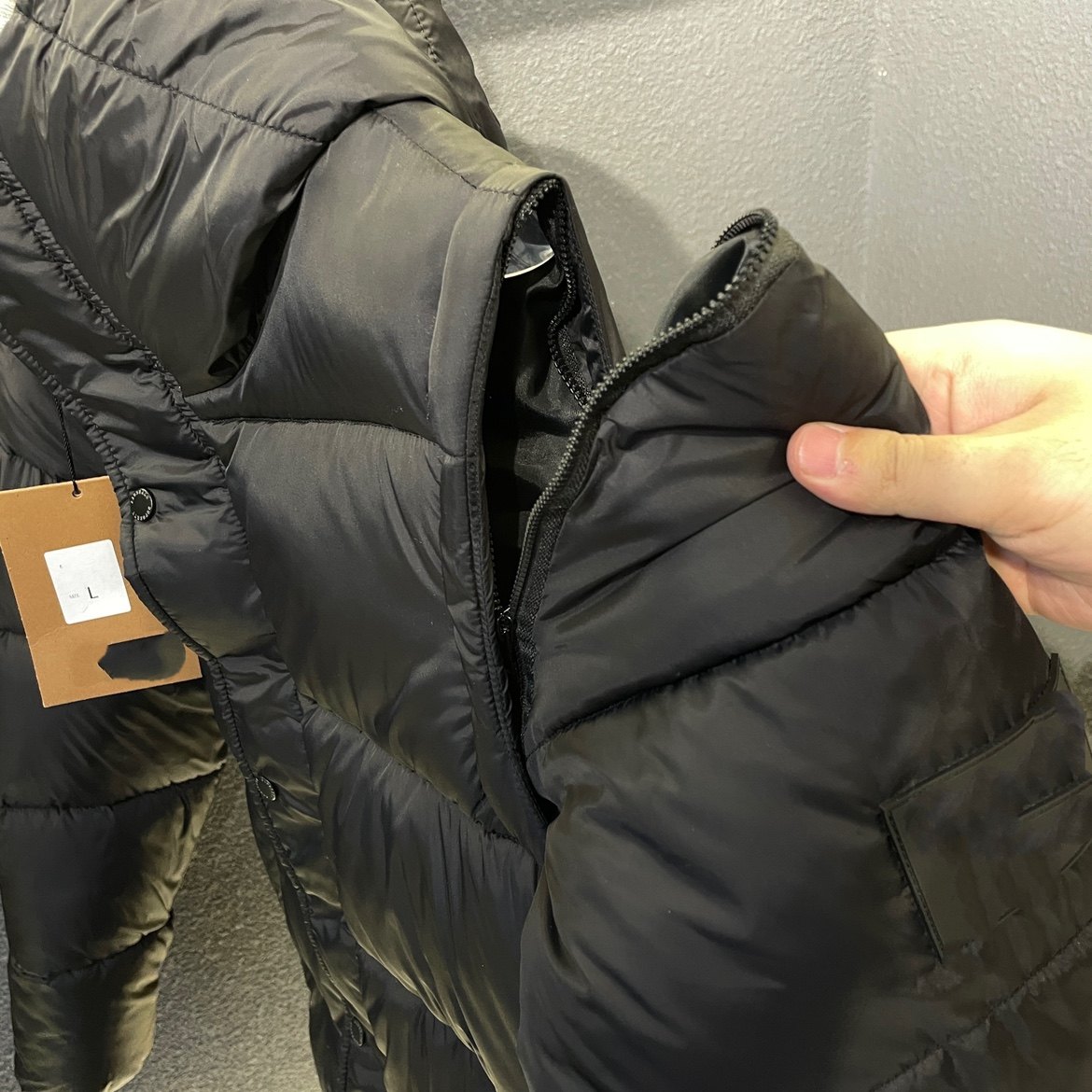 iTiNS2025冬季新款男女同款格子棉服外套加厚保暖连帽面包拆卸袖 2