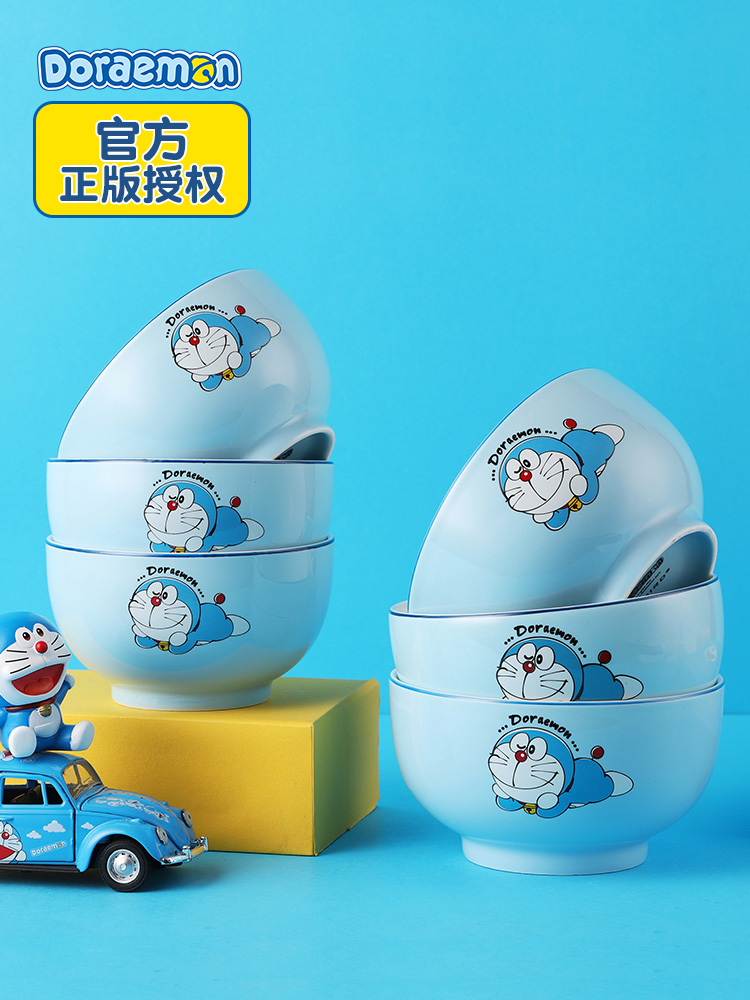 Doraemon Japanese ceramics tableware, lovely creative job soup bowl Chinese New Year dishes suit household rainbow such use
