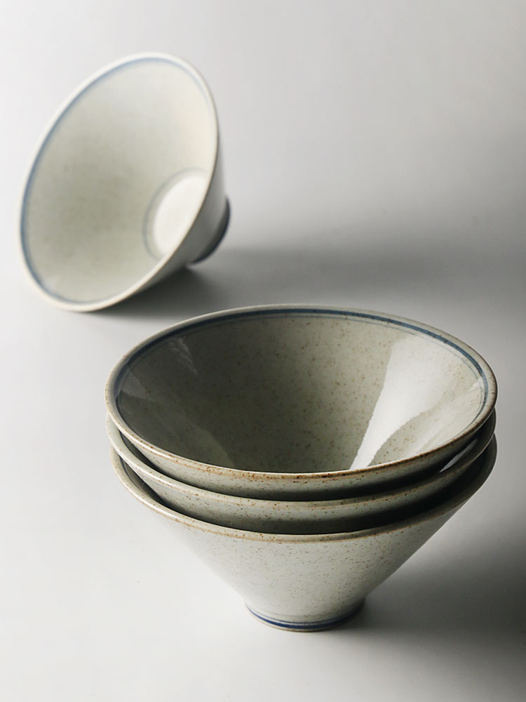 About Nine soil blue - and - white porcelain bowl home eat insulation noodles in soup bowl hand Japanese crude earthenware bowl feeder can microwave tableware