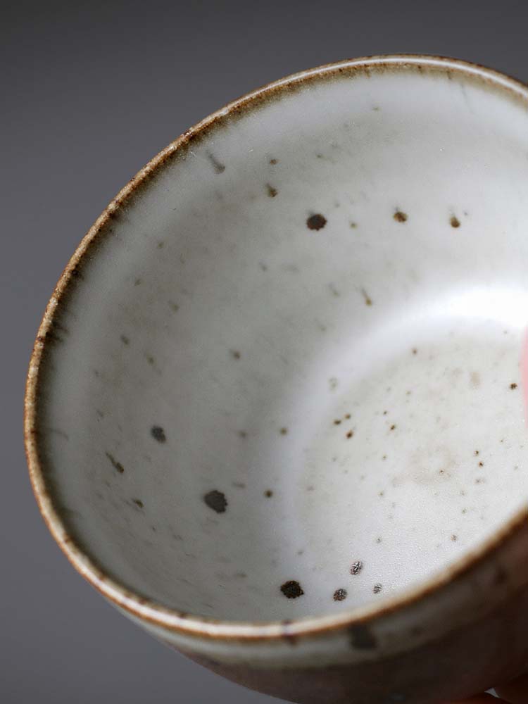 Manual master cup nine soil pottery Japanese zen coarse pottery teacup kung fu tea set small lamp that white tea tea tea cup