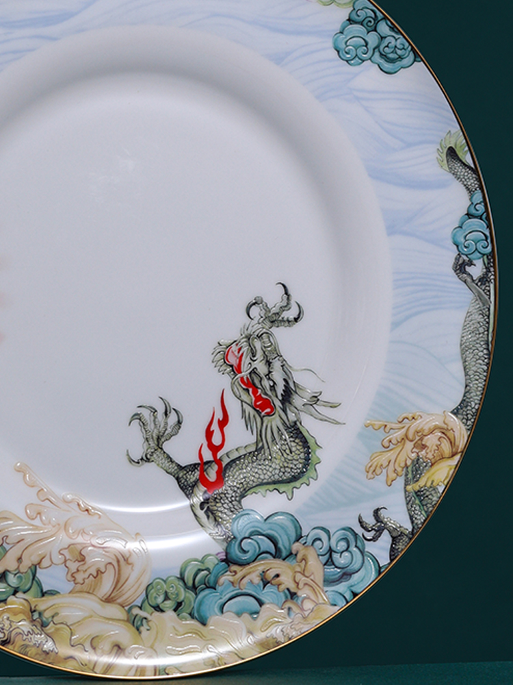 The only two people eat The boom ceramic tableware suit dishes home new Chinese dragon ipads China dishes combination of gifts