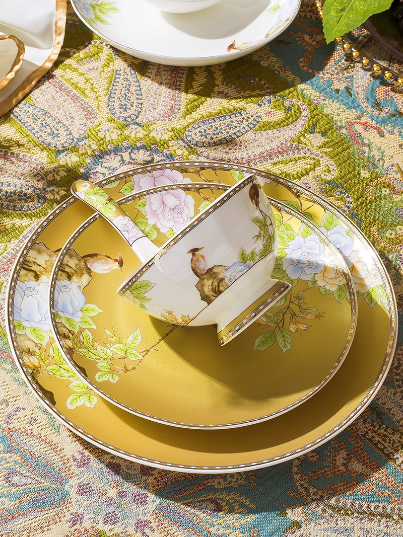 Mr Wei heat - trapping ceramic tableware suit dishes household housewarming gift ipads bowls bowl chopsticks jingdezhen ceramic disc plate