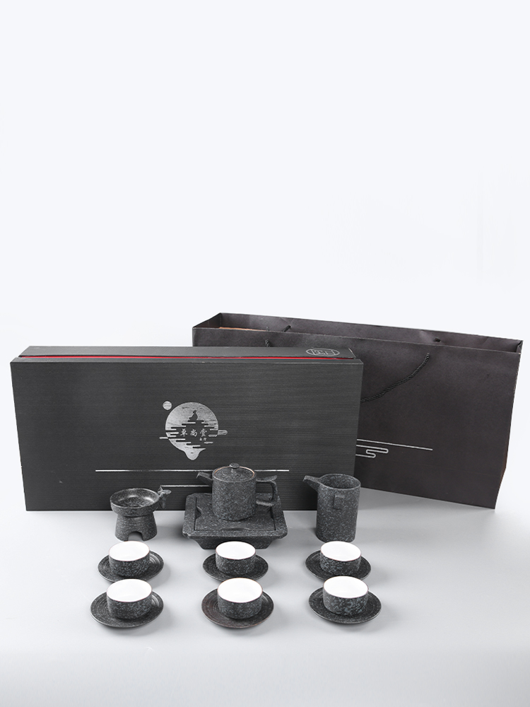 Three thousand Chinese tureen tea cup set coarse pottery teapot pu 'er tea, a complete set of kung fu tea set gift box