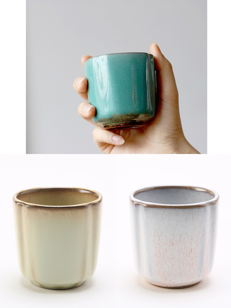 The ancient garden Japanese glass checking coarse ceramic cups water cup personal single cups of tea home up, large sample tea cup