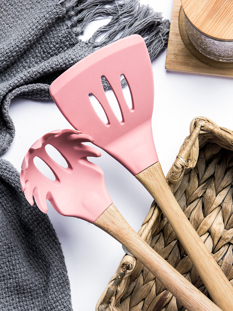 Porcelain color beauty high temperature resistant silicone spatula run home baking titanium furnace special cooking silicon rubber 胿 spade suit