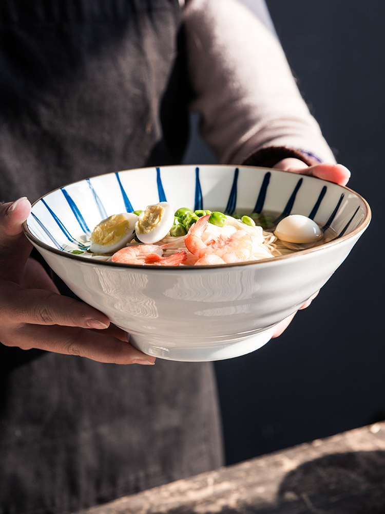 Jian Lin, a Japanese household hand - made ceramic tableware western - style dishes eat a bowl of rice bowl soup bowl rainbow such as bowl bluegrass