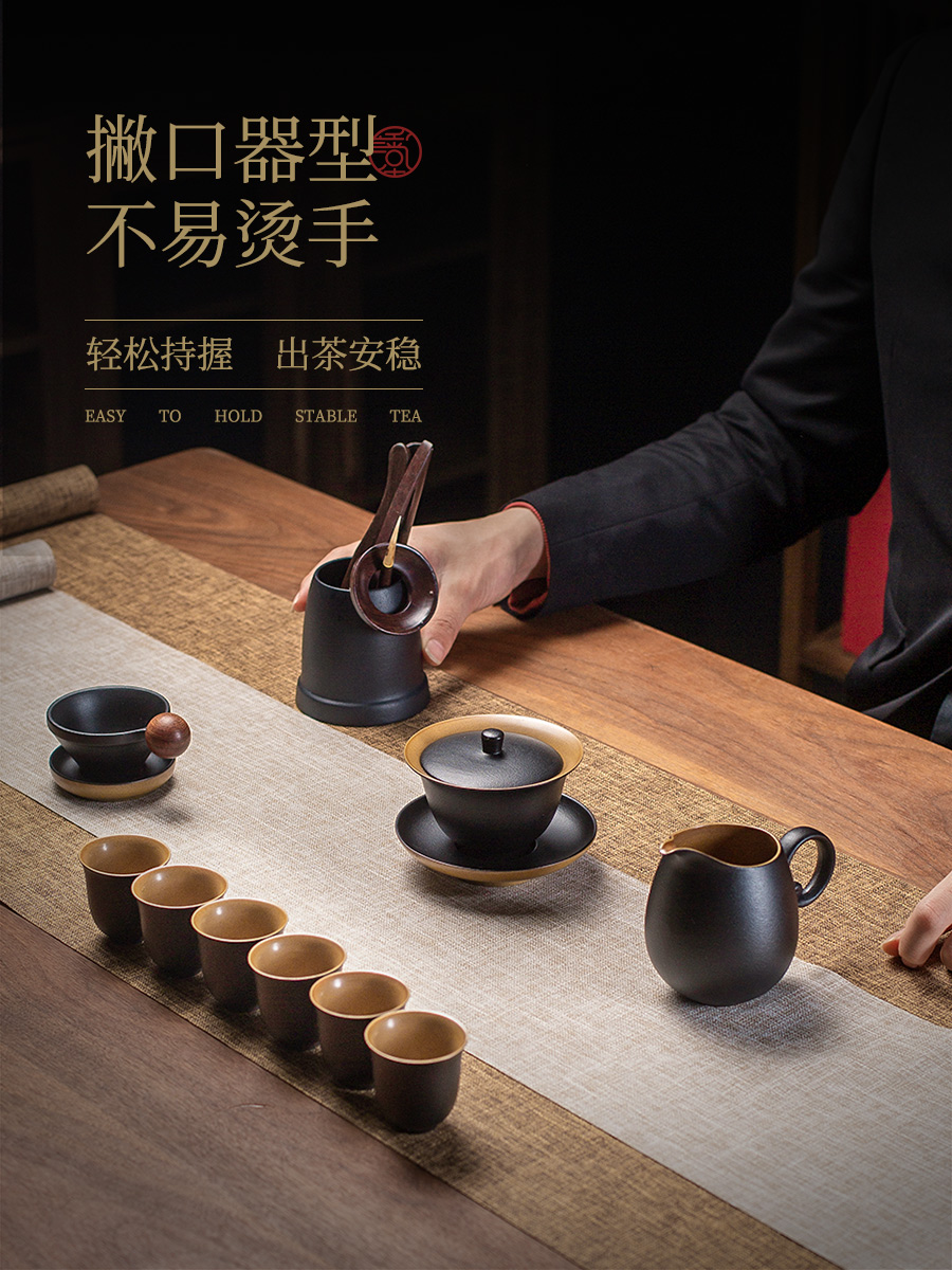 And hall three tureen teacup only suits for large single ceramic kung fu tea tea bowl to bowl