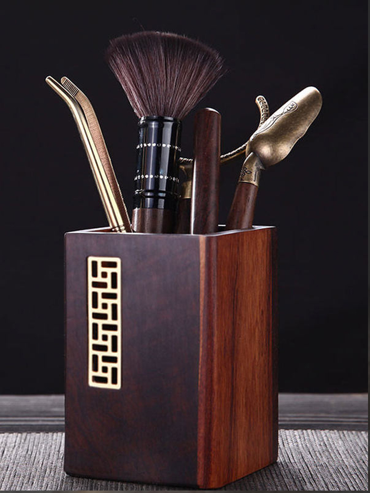 Morning high kung fu tea sets with parts of a complete set of tea six gentleman hua limu ChaGa ebony YangHuBi tea knife