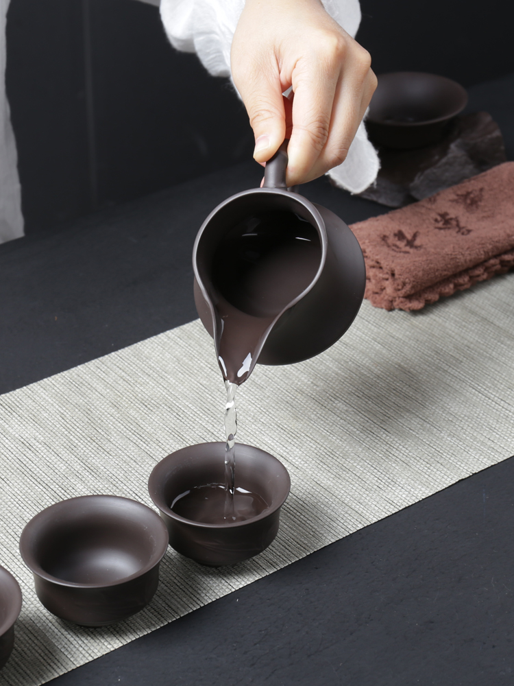 ZongTang purple sand tea set yixing purple clay teapot zhu mud tea sea of a complete set of kung fu tea set gift box