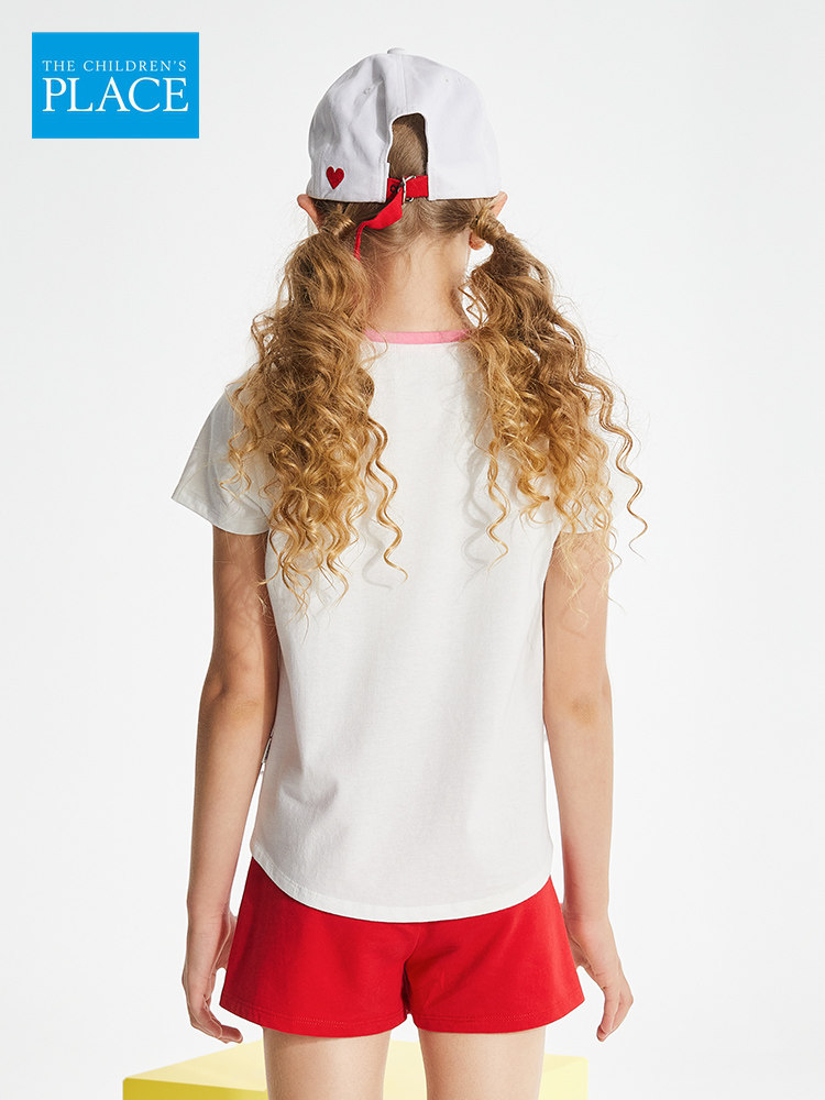 美国 The Children's Place 绮童堡 小清新 女童短袖T恤 双重优惠折后￥19.6包邮 90~150码多色可选