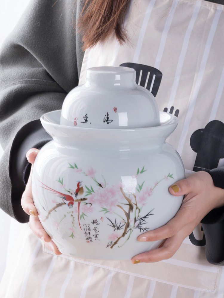 The Pickle jar earthenware household thickening Pickle jar sealing ceramic pickled small altar sichuan Pickle jar salted duck dense eggs