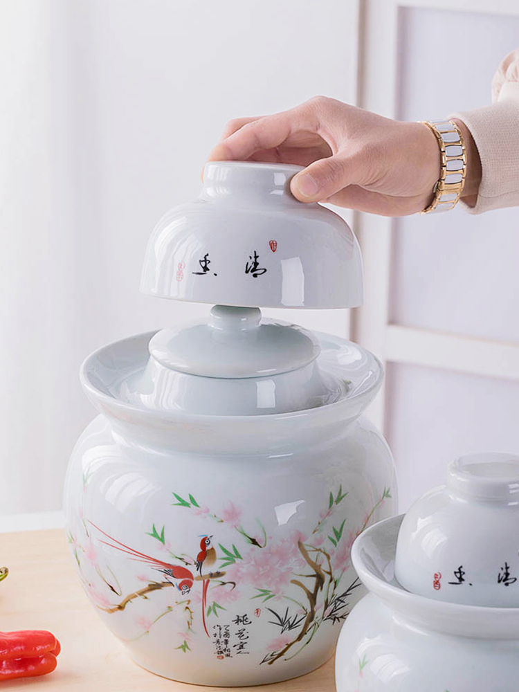 The Pickle jar earthenware household thickening Pickle jar sealing ceramic pickled small altar sichuan Pickle jar salted duck dense eggs