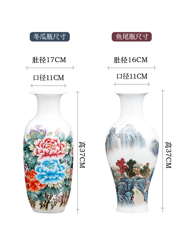 A large blue and white porcelain lucky bamboo vases, flower arranging new Chinese style home sitting room adornment is placed jingdezhen ceramics