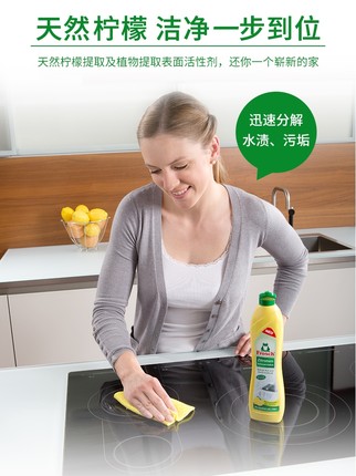 德国进口Frosch不锈钢陶瓷清洁剂厨房水池龙头灶具茶渍清洁500ML