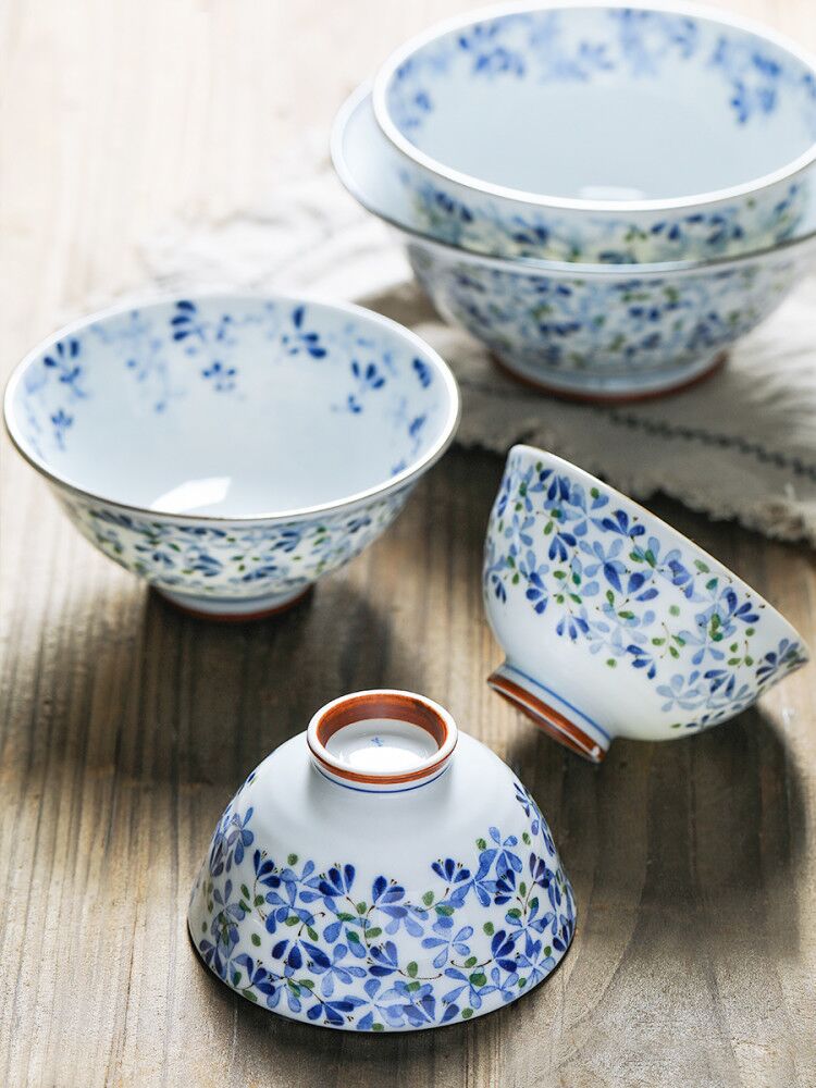 Small bluetooth Japan imports household ceramics rainbow such as bowl dish dish to eat Small bowl of rice bowls tableware Japanese high individual