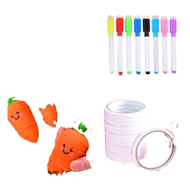 (3 yuan 3 pieces) whiteboard pen black 2 small carrot eraser 2 width 0 9cm 8m double-sided tape 2 rolls