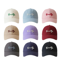 Jiaoxias same high-quality washed cotton embroidered letter baseball cap for men and women pure cotton sports hat versatile peaked cap
