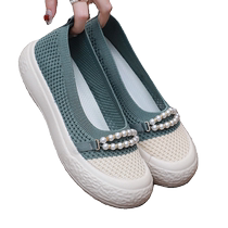 2024 Spring Summer and Autumn Round Toe Shallow Mouth Slip-on Casual Womens Shoes Increased Thick Sole Princess Shoes Soft Sole Comfortable Womens Single Shoes