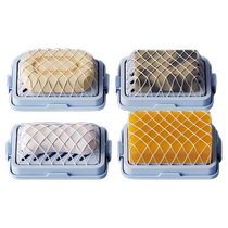 Buy one get one free multifunctional laundry soap box hands-free foaming fragrance household storage box drain storage rack mesh surface