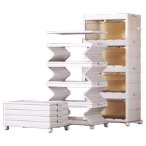 Installation-free storage cabinet storage cabinet household childrens baby wardrobe living room snack toy storage cabinet foldable