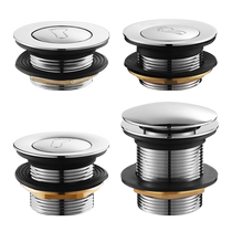 Full set of bathtub drain wooden bucket bathtub outlet old-fashioned drain plug pipe press pop-up valve accessories