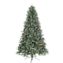 Christmas tree home 1 5 meters simulated sticky white less cedar fruit tree falling snow simulation tree decoration layout Nordic ins