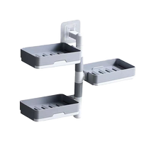 Soap box punch-free soap rack wall-mounted bathroom storage rack drain creative home dormitory storage artifact