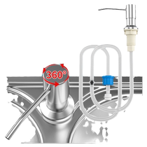 (Wash pots conveniently) Extended tube artifact dish basin sink soap dispenser kitchen detergent press extractor extension