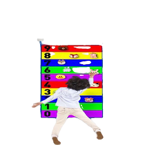 Beautiful children touch high jump high jumping ruler climbing mat home sports training sticky ball toy touch high blanket for adults