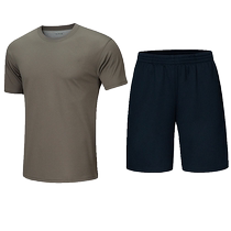 Physical suit training suit Summer outdoor men and women short sleeves shorts T-shirt speed dry sports breathable round collar blouses
