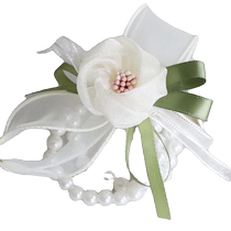 Forest style small fresh flowers wedding wrist flowers bridesmaid group sister group bracelet pearl elastic bracelet bride hand flower